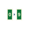 Sinalética / Pictograma Números de 0 a 9 fundo verde e números brancos - 8750-09