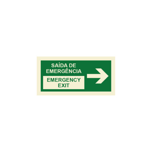 Sinalética / Pictograma SAÍDA EMERGÊNCIA EMERGENCY EXIT - EM2047
