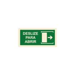 Sinalética / Pictograma PORTA EMERGÊNCIA DESLIZE ABRIR DIREITA - EM2089