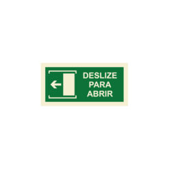 Sinalética / Pictograma PORTA EMERGÊNCIA DESLIZE ABRIR ESQUERDA - EM2090