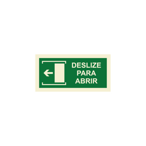 Sinalética / Pictograma PORTA EMERGÊNCIA DESLIZE ABRIR ESQUERDA - EM2090