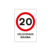 Sinalética / Pictograma VELOCIDADE MÁXIMA 20 KM HORA - PQ7326 - Allsigns Sinalética / Pictograma VELOCIDADE MÁXIMA 20 KM HORA - PQ7326