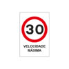 Sinalética / Pictograma VELOCIDADE MÁXIMA 30 KM HORA - PQ7327