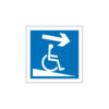 Sinalética / Pictograma VIA PARA DEFICIENTES BAIXO DIREITA - PQ7420