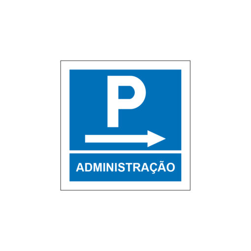 Sinalética / Pictograma PARQUE ESTACIONAMENTO ADMINISTRAÇÃO DIREITA - PQ7472