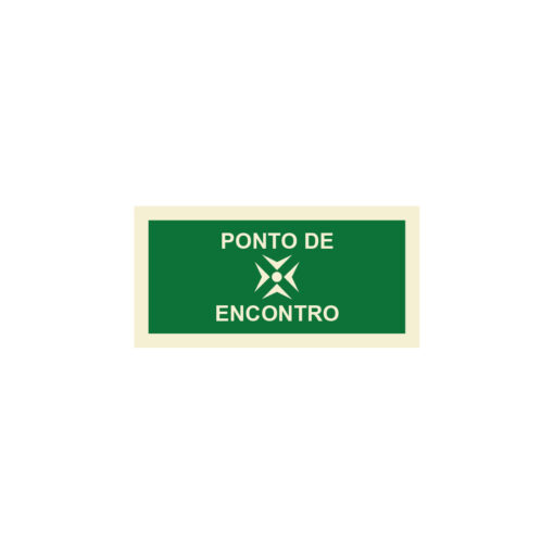 Sinalética / Pictograma PONTO ENCONTRO SETA ESQUERDA DIREITA FRENTE - EM2109