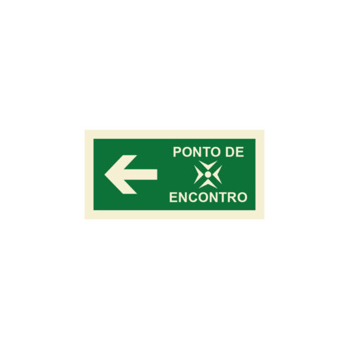 Sinalética / Pictograma PONTO ENCONTRO SETA ESQUERDA DIREITA FRENTE - EM2110