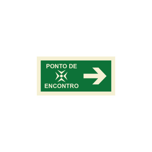Sinalética / Pictograma PONTO ENCONTRO SETA ESQUERDA DIREITA FRENTE - EM2111