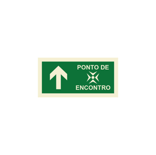 Sinalética / Pictograma PONTO ENCONTRO SETA ESQUERDA DIREITA FRENTE - EM2112