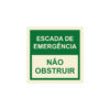 Sinalética / Pictograma ESCADA EMERGÊNCIA NÃO OBSTRUIR - EM2302 - Allsigns Sinalética / Pictograma ESCADA EMERGÊNCIA NÃO OBSTRUIR - EM2302