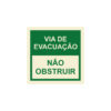 Sinalética / Pictograma VIA EVACUAÇÃO NÃO OBSTRUIR- EM2306 - Allsigns Sinalética / Pictograma VIA EVACUAÇÃO NÃO OBSTRUIR- EM2306