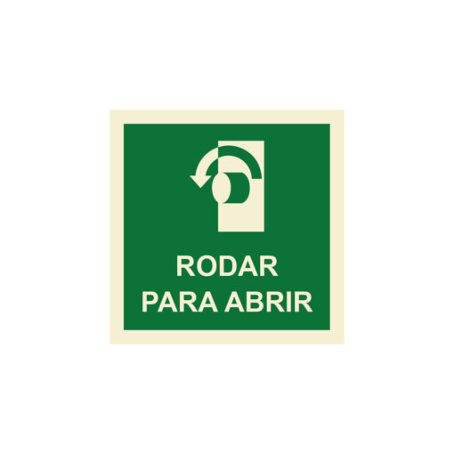 Sinalética / Pictograma RODAR PARA ABRIR - EM2333