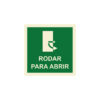 Sinalética / Pictograma RODAR PARA ABRIR - EM2335 - Allsigns Sinalética / Pictograma RODAR PARA ABRIR - EM2335
