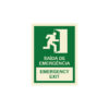Sinalética / Pictograma SAÍDA EMERGÊNCIA EMERGENCY EXIT - EM2406