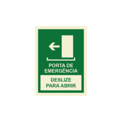 Sinalética / Pictograma PORTA EMERGÊNCIA DESLIZE ABRIR - EM2407