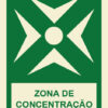 Sinalética / Pictograma ZONA CONCENTRAÇÃO PONTO ENCONTRO REUNIÃO - EM2413