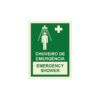 Sinalética / Pictograma CHUVEIRO EMERGENCIA EMERGENCY SHOWER - EM2424 - Allsigns Sinalética / Pictograma CHUVEIRO EMERGENCIA EMERGENCY SHOWER - EM2424