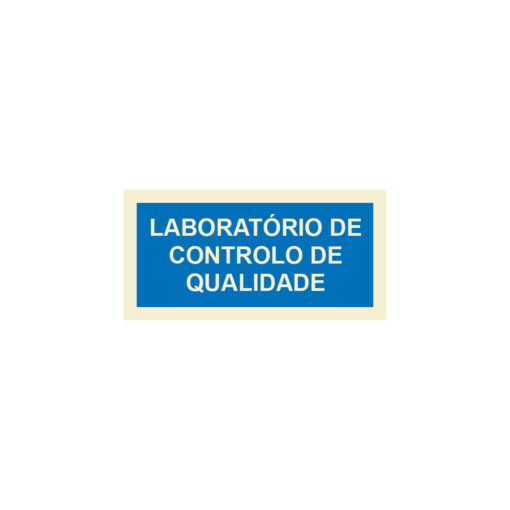 Sinalética / Pictograma LABORATÓRIO DE CONTROLO DE QUALIDADE - IF5047A