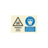 Sinalética / Pictograma PERIGO GASES TÓXICOS OBRIGATÓRIO MÁSCARA PROTEÇÃO - CO5701