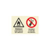 Sinalética / Pictograma PERIGO SUBSTÂNCIAS INFLAMÁVEIS PROIBIDO USO TELEMOVEL - CO5720