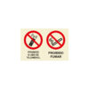 Sinalética / Pictograma PROIBIDO USO TELEMÓVEL FUMAR - CO5730