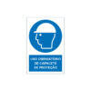 Sinalética / Pictograma ESTALEIROS OBRIGATÓRIO CAPACETE PROTEÇÃO - ES7050