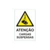 Sinalética / Pictograma ESTALEIROS ATENÇÃO CARGAS SUSPENSAS - ES7055