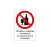 Sinalética / Pictograma ESTALEIROS PROIBIDO CONSUMO BEBIDAS ALCOOLICAS - ES7060