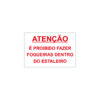Sinalética / Pictograma ESTALEIROS ATENCAO PROIBIDO FAZER FOGUEIRAS - ES7070