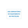 Sinalética / Pictograma ESTALEIROS USO OBRIGATÓRIO EQUIPAMENTO PROTEÇÃO - ES7075
