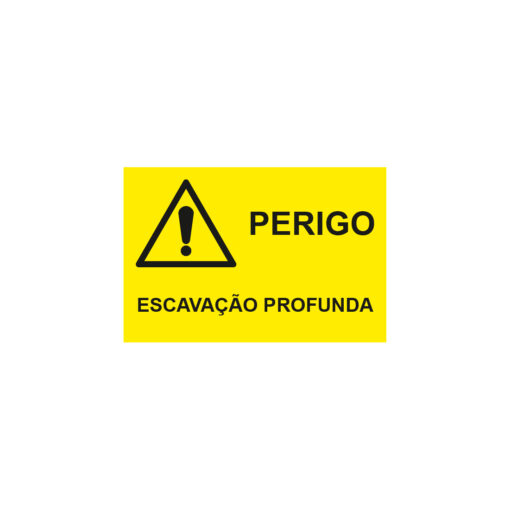 Sinalética / Pictograma ESTALEIROS PERIGO ESCAVACAO PROFUNDA - ES7080