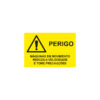 Sinalética / Pictograma ESTALEIROS PERIGO MAQUINAS MOVIMENTO REDUZA VELOCIDADE TOME PRECAUCOES - ES7082
