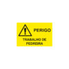 Sinalética / Pictograma ESTALEIROS PERIGO TRABALHO PEDREIRA - ES7084