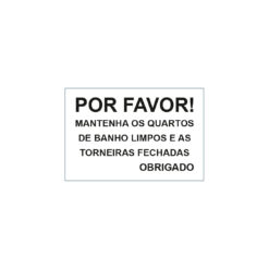 Sinalética / Pictograma POR FAVOR