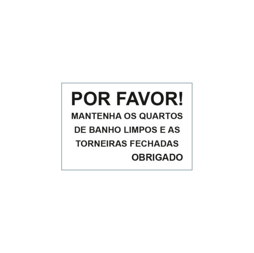 Sinalética / Pictograma POR FAVOR