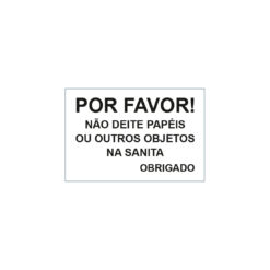 Sinalética / Pictograma POR FAVOR
