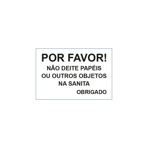Sinalética / Pictograma POR FAVOR
