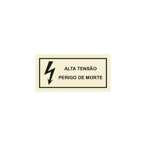 Sinalética / Pictograma ALTA TENSAO PERIGO DE MORTE - PE3117
