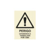 Sinalética / Pictograma PERIGO ATENCAO OPERARIOS TRABALHAR POR CIMA - PE3215