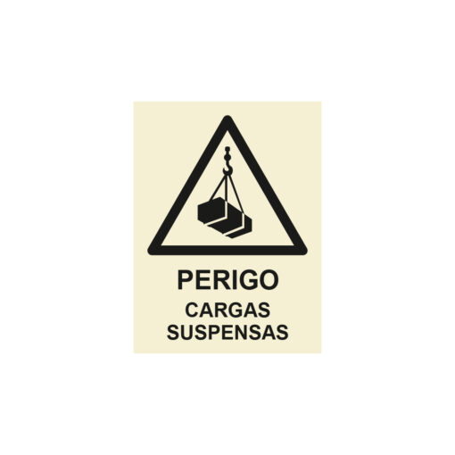 Sinalética / Pictograma PERIGO CARGAS SUSPENSAS - PE3244