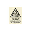 Sinalética / Pictograma PERIGO ARMAZENAMENTO DE EXPLOSIVOS - PE3254