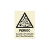 Sinalética / Pictograma PERIGO GASES EXPLOSIVOS BATERIAS EM CARGA - PE3258 - Allsigns Sinalética / Pictograma PERIGO GASES EXPLOSIVOS BATERIAS EM CARGA - PE3258