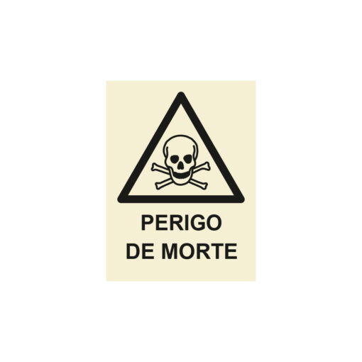 Sinalética / Pictograma PERIGO DE MORTE - PE3264