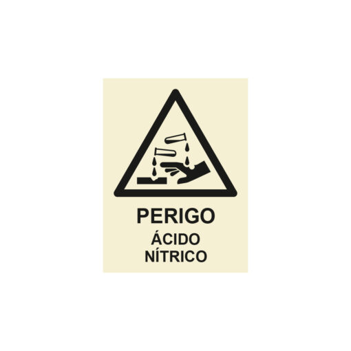 Sinalética / Pictograma PERIGO ACIDO NITRICO - PE3270