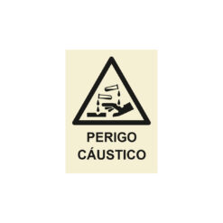 Sinalética / Pictograma PERIGO CAUSTICO - PE3272