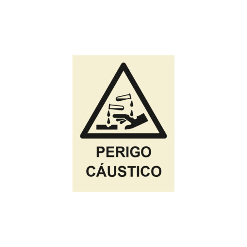 Sinalética / Pictograma PERIGO CAUSTICO - PE3272