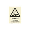 Sinalética / Pictograma PERIGO LIQUIDOS CORROSIVOS - PE3273 - Allsigns Sinalética / Pictograma PERIGO LIQUIDOS CORROSIVOS - PE3273