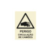 Sinalética / Pictograma PERIGO CIRCULACAO DE CAMIOES - PE3282