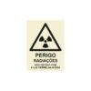 Sinalética / Pictograma PERIGO RADIACOES NAO ENTRAR COM A LUZ VERMELHA ACESA - PE3292A