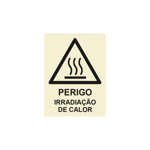 Sinalética / Pictograma PERIGO IRRADIACAO DE CALOR - PE3296